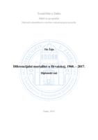 prikaz prve stranice dokumenta Diferencijalni mortalitet u Hrvatskoj, 1960. – 2017.
