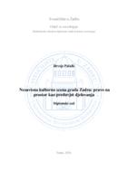 prikaz prve stranice dokumenta Nezavisna kulturna scena grada Zadra: pravo na prostor kao preduvjet djelovanja