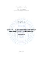 prikaz prve stranice dokumenta Iskustva rada stručnih suradnika pedagoga u učeničkom domu