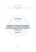 prikaz prve stranice dokumenta Vergleichende Analyse der phraseologischen Einheiten in der kroatischen und englischen Übersetzung des Romans „Er ist wieder da“ von Timur Vermes