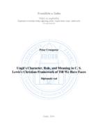 prikaz prve stranice dokumenta Ungit's Character, Role, and Meaninig in C. S. Lewis's Christian Framework of Till We Have Faces