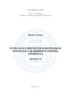 prikaz prve stranice dokumenta Povezanost percepcije roditeljskog ponašanja i akademskog uspjeha studenata