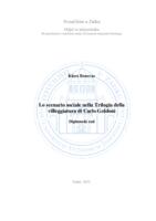 prikaz prve stranice dokumenta Lo scenario sociale nella Trilogia della  villeggiatura di Carlo Goldoni