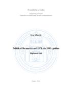 prikaz prve stranice dokumenta Politika Obrenovića od 1878. do 1903. godine