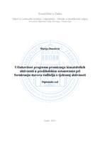 prikaz prve stranice dokumenta Učinkovitost programa promicanja kinezioloških aktivnosti u predškolskim ustanovama pri formiranju stavova roditelja o tjelesnoj aktivnosti