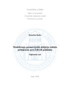 prikaz prve stranice dokumenta Modeliranje geometrijskih obilježja stabala primjenom aero-LiDAR podataka