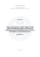 prikaz prve stranice dokumenta Uloga i značaj interne revizije u cilju povećanja efikasnosti bankarskog sektora