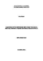 prikaz prve stranice dokumenta Zakonodavstvo Republikie Hrvatske vezano za držanje, promet i mjere kontrole bolesti pčela 