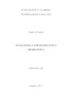 prikaz prve stranice dokumenta Analgezija i anestezija ptica grabljivica