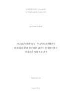 prikaz prve stranice dokumenta Dijagnostika i management subakutne ruminalne acidoze u mliječnih krava