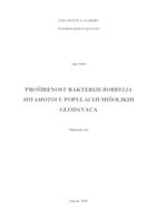 prikaz prve stranice dokumenta Proširenost bakterije Borrelia miyamotoi u populaciji mišolikih glodavaca