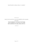 prikaz prve stranice dokumenta Mogućnost razvitka cestovne mreže Ličko-senjske županije