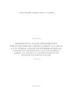 prikaz prve stranice dokumenta Komparativna analiza ekonomičnosti poslovanja poduzeća Hotel Jadran d. d. i Jelsa d. d. na temelju analize financijskih izvještaja
