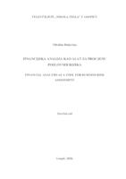 prikaz prve stranice dokumenta FINANCIJSKA ANALIZA KAO ALAT ZA PROCJENU POSLOVNIH RIZIKA