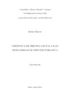 prikaz prve stranice dokumenta Vrednovanje brenda i kupaca kao nematerijalne imovine poduzeća