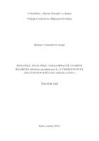 prikaz prve stranice dokumenta Biološke, ekološke i krajobrazne osobine bagrema ( Robinia pseudoacacia L. ) s primjenom na zelenim površinama grada Knina