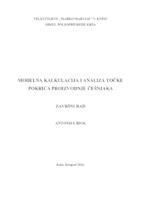prikaz prve stranice dokumenta Modelna kalkulacija i analiza točke pokrića proizvodnje češnjaka