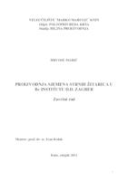 prikaz prve stranice dokumenta PROIZVODNJA SJEMENA STRNIH ŽITARICA U Bc INSTITUTU D.D. ZAGREB