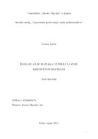 prikaz prve stranice dokumenta POSLOVANJE BANAKA I UPRAVLJANJE KREDITNIM RIZIKOM