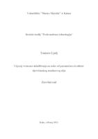 prikaz prve stranice dokumenta Utjecaj vremena skladištenja na neke od parametara kvalitete djevičanskog maslinovog ulja