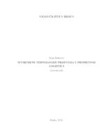 prikaz prve stranice dokumenta SUVREMENE TEHNOLOGIJE PRIJEVOZA U PROMETNOJ  LOGISTICI
