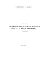 prikaz prve stranice dokumenta Inovativne tehnologije s potencijalom utjecaja na razvoj poslovanja