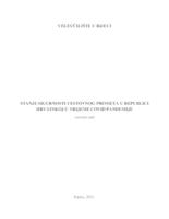 prikaz prve stranice dokumenta Stanje sigurnosti cestovnog prometa u Republici Hrvatskoj u vrijeme Covid pandemije