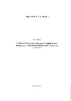 prikaz prve stranice dokumenta ISTRAŽIVANJE FINANCIJSKE STABILNOSTI PODUZEĆA "BRODOKOMERC NOVA" D. O. O.