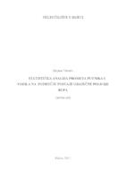 prikaz prve stranice dokumenta STATISTIČKA ANALIZA PROMETA PUTNIKA I VOZILA NA PODRUČJU POSTAJE GRANIČNE POLICIJE RUPA