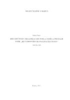 prikaz prve stranice dokumenta SPECIFIČNOST ORGANIZACIJE POSLA ODJELA PRODAJE  VODE „KD VODOVOD I KANALIZACIJA D.O.O.“