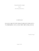 prikaz prve stranice dokumenta Analiza društvene odgovornosti poduzeća na primjeru Coca-Cole HBC Hrvatska d.o.o.