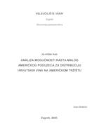 prikaz prve stranice dokumenta Analiza mogućnosti rasta malog američkog poduzeća za distribuciju hrvatskih vina na američkom tržištu