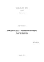 prikaz prve stranice dokumenta Analiza utjecaja turizma na hrvatsku platnu bilancu  