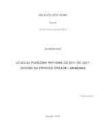 prikaz prve stranice dokumenta Utjecaj poreznih reformi od 2011. do 2017. godine na prihode države i građana  