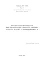 prikaz prve stranice dokumenta Analiza financijske stabilnosti izabranih poduzeća na temelju zbirnih pokazatelja