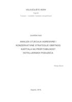 prikaz prve stranice dokumenta Analiza utjecaja agresivne i konzervativne strategije obrtnog kapitala na profitabilnost hotelijerskih poduzeća  