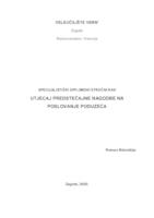 prikaz prve stranice dokumenta Utjecaj predstečajne nagodbe na poslovanje poduzeća