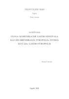 prikaz prve stranice dokumenta Uloga komunikacije gastro festivala kao dio brendiranja Turopolja, studija slučaja: Gastro Turopolja  