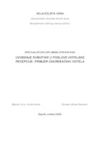 prikaz prve stranice dokumenta Uvođenje robotike u poslove hotelske recepcije : primjer zagrebačkih hotela
