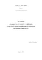 prikaz prve stranice dokumenta Analiza mogućnosti povećanja konkurentnosti odabranog poduzeća proširenjem ponude  