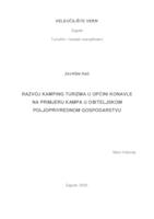 prikaz prve stranice dokumenta Razvoj kamping turizma u općini Konavle na primjeru kampa u obiteljskom poljoprivrednom gospodarstvu