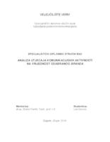 prikaz prve stranice dokumenta Analiza utjecaja komunikacijskih aktivnosti na vrijednost odabranog branda  