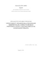 prikaz prve stranice dokumenta Opravdanost organiziranja regionalne manifestacije u svrhu povećanja prepoznatljivosti lokalnog medija na odabranom primjeru  