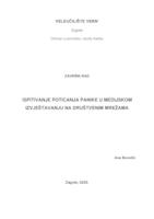 prikaz prve stranice dokumenta Ispitivanje poticanja panike u medijskom izvještavanju na društvenim mrežama
