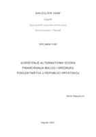 prikaz prve stranice dokumenta Korištenje alternativnih izvora financiranja malog i srednjeg poduzetništva u Republici Hrvatskoj