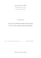 prikaz prve stranice dokumenta Analiza konkurentske strategije Coca-Cole na hrvatskom tržištu