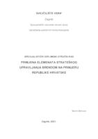 prikaz prve stranice dokumenta Primjena elemenata strateškog upravljanja brendom na primjeru Republike Hrvatske