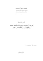 prikaz prve stranice dokumenta Analiza mogućnosti otvaranja call-centra u Zagrebu