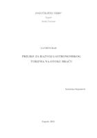 prikaz prve stranice dokumenta Prilike za razvoj gastronomskog turizma na otoku Braču