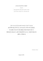 prikaz prve stranice dokumenta Komparativna analiza financijske stabilnosti odabranih poduzeća proizvođača deterdženata u Republici Hrvatskoj